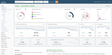 Majestic Site Explorer summary screen